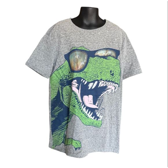 Youth Carters Boys Cool Like A Dino Dinosaur T Rex Graphic Tee Shirt - Sz 14 - Picture 2 of 2
